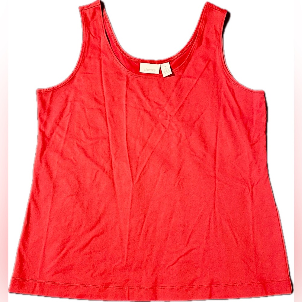 Chico's Red Sleeveless Tank Top